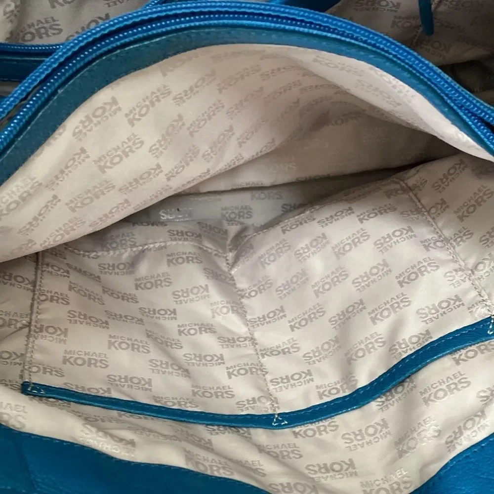 Michael Michael Kors Teal Blue Leather Bag